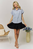STRIPED SHORT SLEEVE BUTTON-DOWN - RET4255