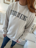 Beige Jesus is King Sweatshirt