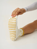 Bow Ruffle Grip Sock [Gold], Pilates Socks