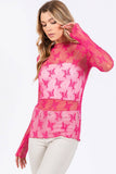 LONG SLEEVE FLORAL LACE TOP