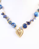 Sarasota Stone Charm Necklace Blue