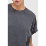Capped Sleeve Mineral Wash T-Shirt