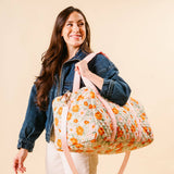 On-the-Go Quilted Weekender Bag-Bouquet Beauty Sage