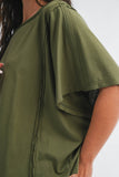 8550HN Boxy Dolman Short Sleeve Top