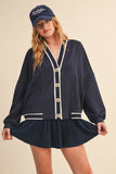 IST6168 KNIT CARDIGAN AND SKIRT SET