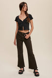 Stretch Flare Denim Pants