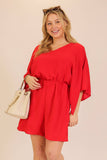 Plus Size Airflow Dolman Sleeve Romper 2