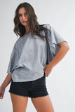 8550HN Boxy Dolman Short Sleeve Top