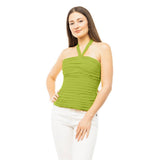 Shirred Halter Neck Top
