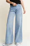 HQP0001-DENIM WIDE LEG JEANS-BROKEN