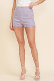 CP6126A-1 - RHINESTONE ZIP SHORTS