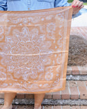 Dora Floral Paisley Scarf Gold