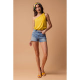 One Shoulder Knot Detail Top