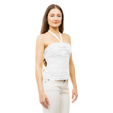 Shirred Halter Neck Top
