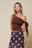 One shoulder Bow Detail Top