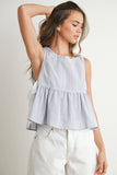Sky Meadow Peplum Top - BMT7750