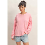 Oversized Cross Detail Open Back Sweatshirt