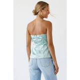 Tailored Long Satin Tube Top