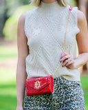 Carlington Clutch/Crossbody Red Patent EC