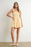 Sun-Kissed Smocked Mini Dress