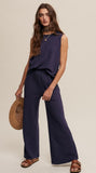 The Renee Navy Pant Set