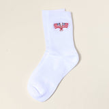 Embroidered Crew Socks–American Flags