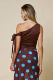 One shoulder Bow Detail Top