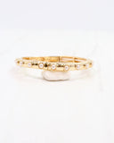 Kennedy Pearl Stretch Bracelet Gold