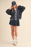IST6168 KNIT CARDIGAN AND SKIRT SET