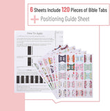 Floral Bible Tabs Set - 121 Pieces