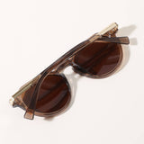 Semi-Transparent Round Frame Fashion Sunglasses