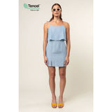 Tencel™ Ruffle Dress With Side Slits