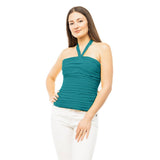 Shirred Halter Neck Top