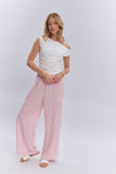 CASUAL PANTS WITH DELICATE RIBBON TRIM