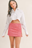 S1167 MINI SEQUIN SKIRT WITH SMALL LEFT SIDE FRONT SLIT