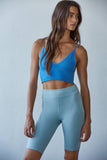 S1003 | Seamless Ribbed Triangle Chest Spaghetti Strap Brami