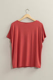 V Neck Dolman Short Sleeve Top