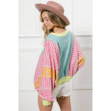 STRIPE MIXED AND MATCH LOOSE FIT TOP
