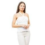 Shirred Halter Neck Top