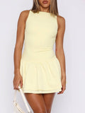 Women's Solid Color Mini Dress