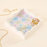 Scallop Trinket Tray-Secret Garden Blue