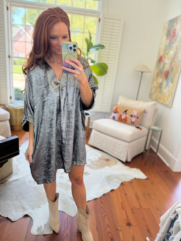 Gun Metal Shimmer Dress