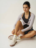 Bow Ruffle Grip Sock [Gold], Pilates Socks