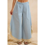 WIDE LEG CROCHET LACE WITH TULIP HEM JEANS