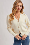 BUTTON DOWN V-NECK CARDIGAN