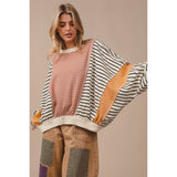 STRIPE MIXED AND MATCH LOOSE FIT TOP