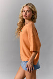 SHORT SLEEVE CREW NECK SWEATER LIGHTWEIGHT CARDIGAN