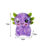 Cartoon Sequin Axolotl Squishy Toy Slow Rising Stress Relief Squeeze Toy