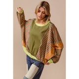 STRIPE MIXED AND MATCH LOOSE FIT TOP