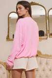 T1770-GOD | 'GOD IS LOVE' Print Oversized Graphic Top
